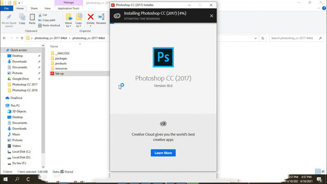 Hướng dẫn cài đặt Adobe Photoshop 2017