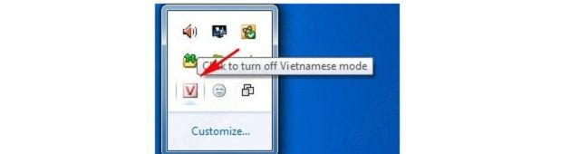 Kiểm tra biểu tượng Unikey đã là chữ V chưa, nếu là chữ E cần đổi lại