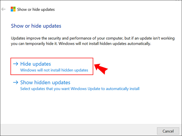 Cách tắt update win10