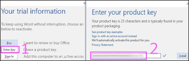 Nhấn Enter key