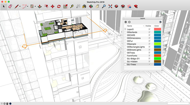 tính năng nổi bật của phần mềm tải sketchup pro 2018