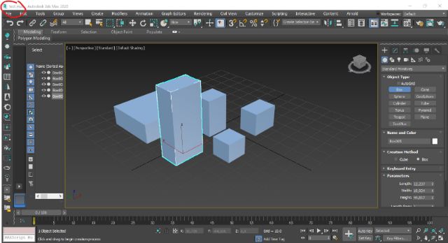 3D MAX 2020 hỗ trợ người dùng tạo dựng các hình khối cơ bản