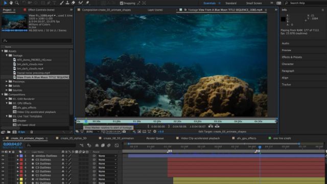 Adobe After Effects 2022 sở hữu nhiều tính năng, công cụ hỗ trợ hiện đại 