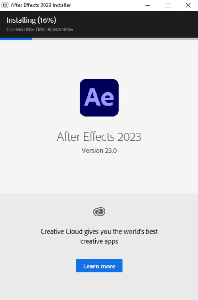 Cài đặt và kích hoạt Adobe After Effects 2023 Full Crack khá nhanh và đơn giản