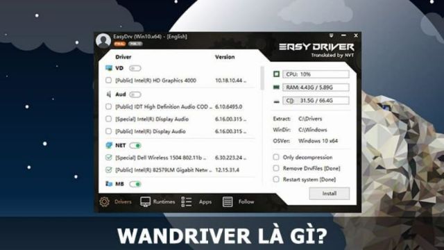 Wandriver Win 10 mang đến nhiều tính năng mới nổi bật